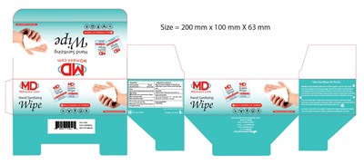 Outer Box (Mdmaxx Hand Sanitizing Wipes)